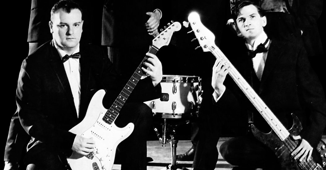 The Vindicators in tuxedos: the musicians at the bottom of the That's All Rock cover, 1987
