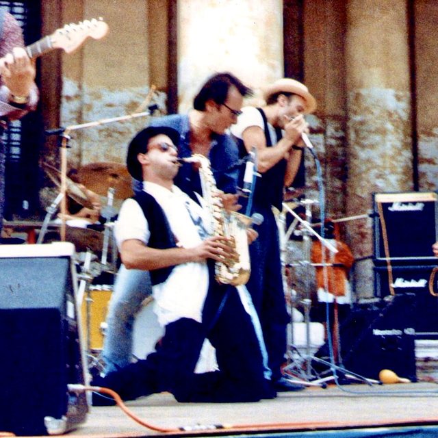 Foto d'epoca del concerto in Piazza Matteotti, 2